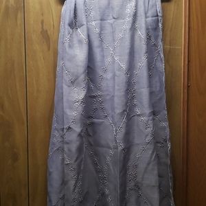 4 gray Sheer Curtain panels